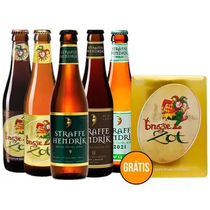 Kit Degustação Brugse Zot e Straffe Hendrik + Placa Grátis