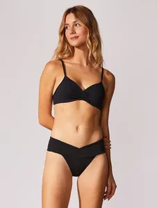 Top Meia Taça + Tanga Faixa Cannes PRETO M