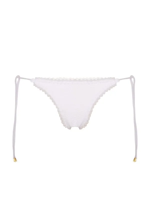Tanga Amarradinha Bordada Lampu BRANCO M A