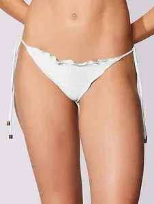 Tanga Amarradinha Ruffle Lisos Duna BRANCO G