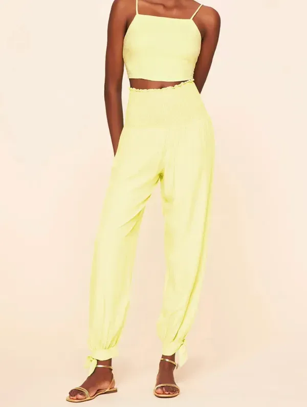 Cropped Regata Linho Colors AMARELO G