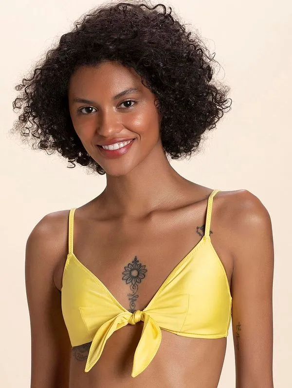 Top Triângulo Lisos AMARELO CELULAR GGA