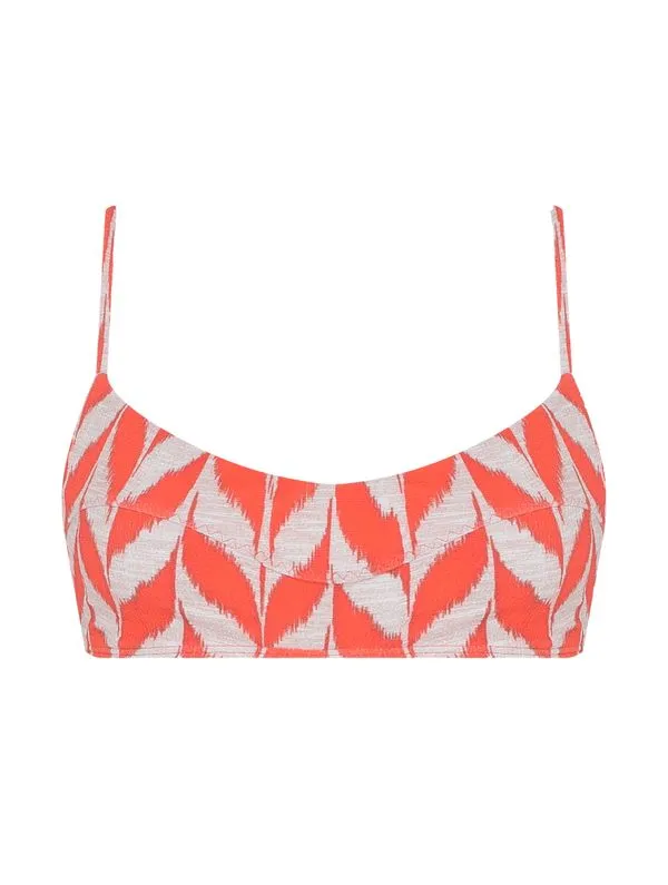 Top Faixa Estampado West VERMELHO P