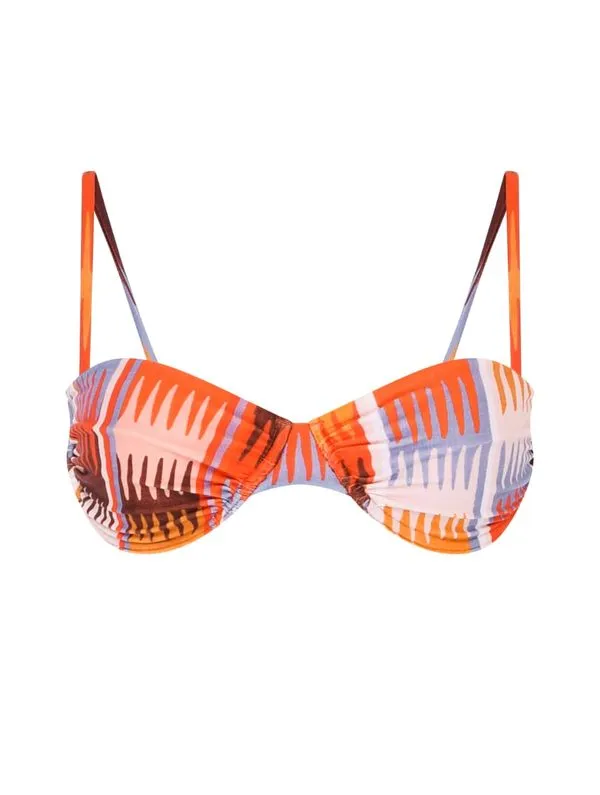 Top Meia Taça Estampado Solanas LARANJA PP