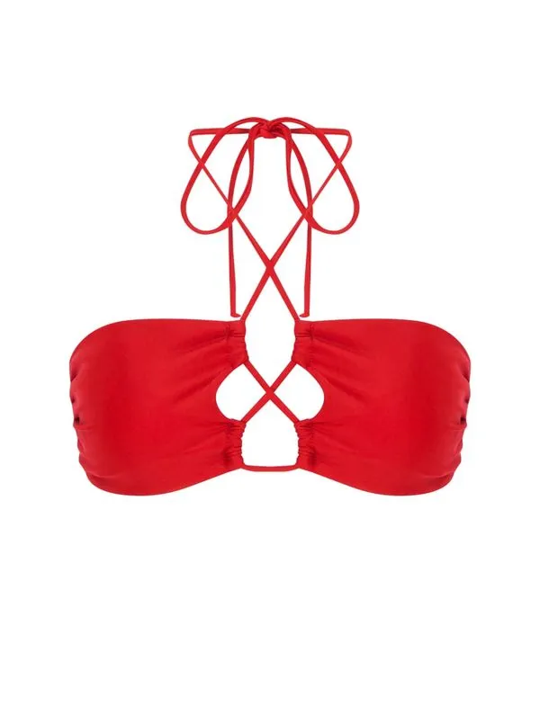 Top Frente Única Lisos Chica VERMELHO SCARLET P