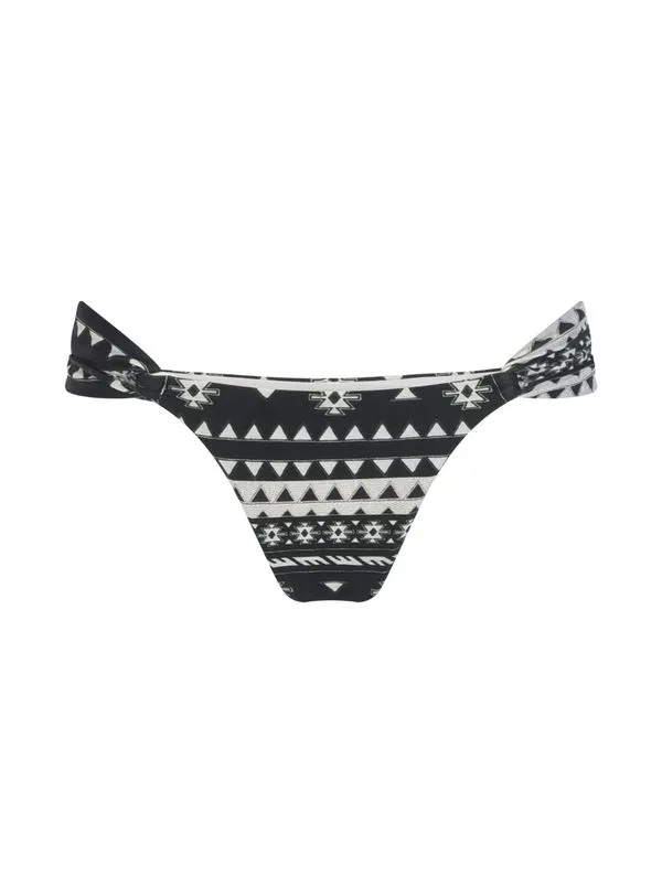 Tanga Lateral Média Estampada San Juan PRETO G