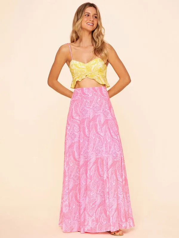 Cropped Regata Estampado Paradise AMARELO GG