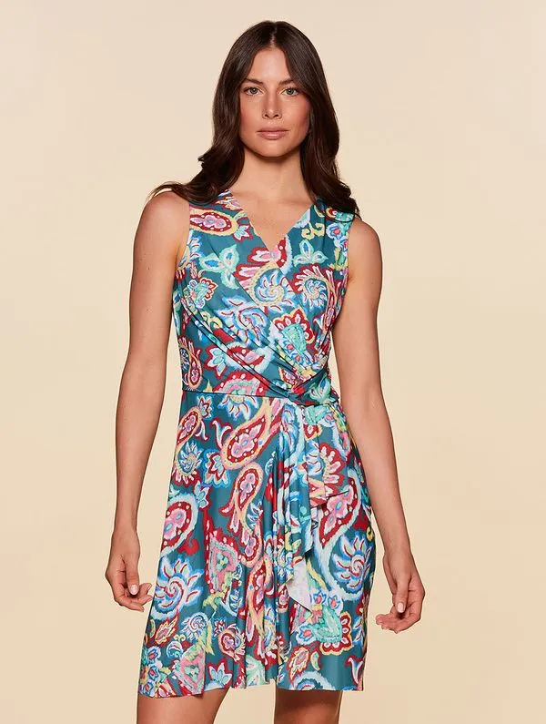 Vestido Curto Estampado Puerto VERDE G