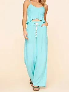 Cropped Regata Linho Colors VERDE FRAIS GG