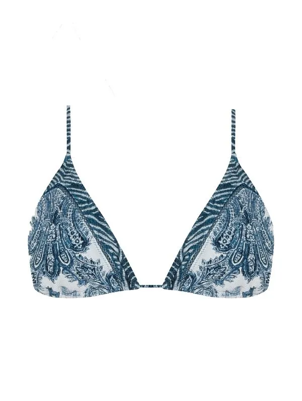 Top Cortininha Estampado Arizona AZUL P