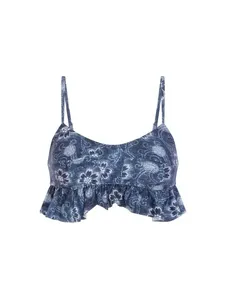 Top Cropped Estampado Java MARINHO P