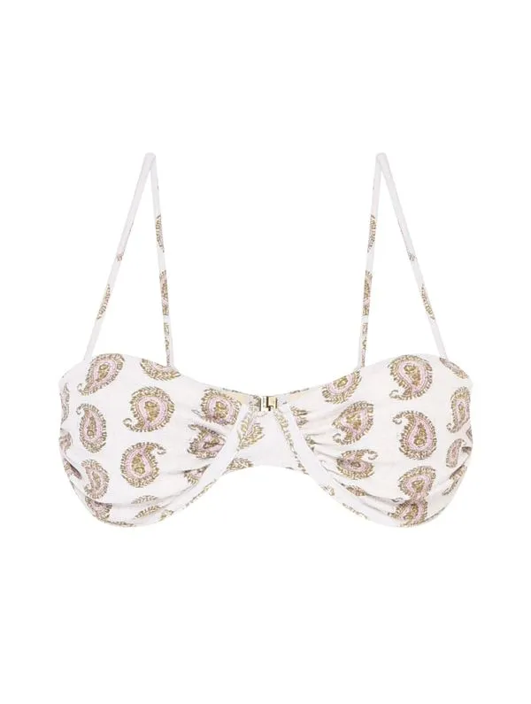 Top Meia Taça Estampado Arena BRANCO P