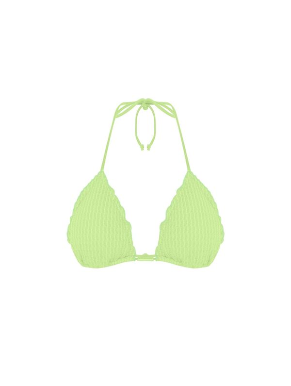 Top Cortininha Ruffle Lisos Embu VERDE LIMA G