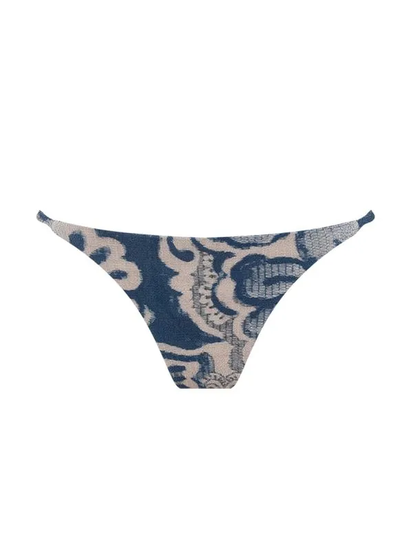 Tanga Lateral Estreita Estampada Monaco AZUL G
