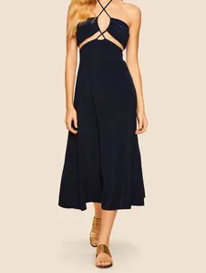 Vestido Midi Cut Out Akumal DEEP BLUE G