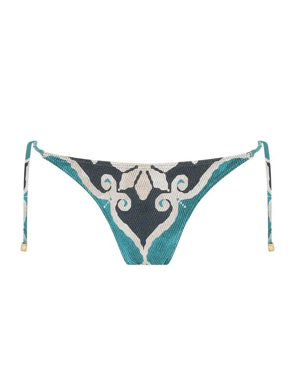 Tanga Amarradinha Estampada Nice TURQUESA G