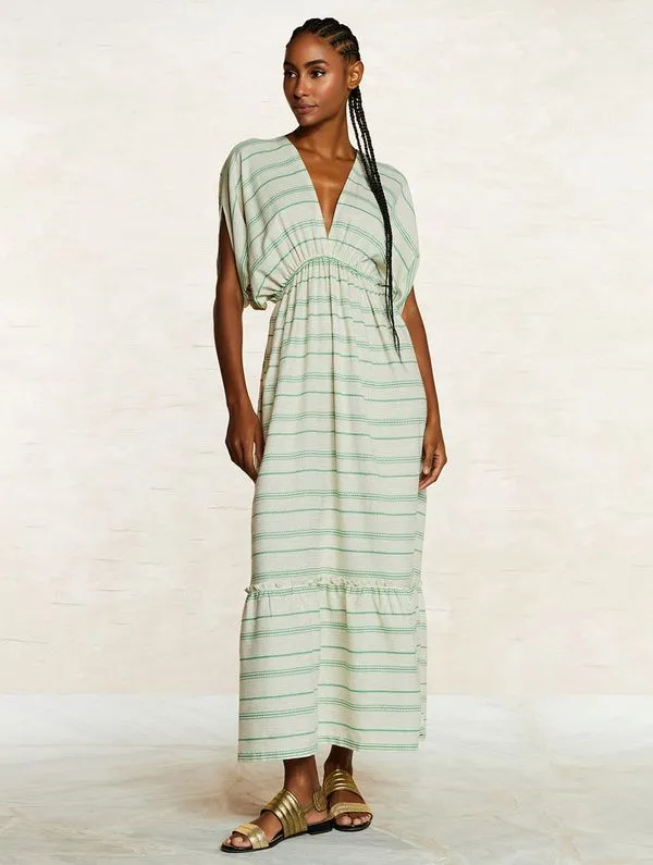 Vestido Longo Lisos Native FOREST GREEN P