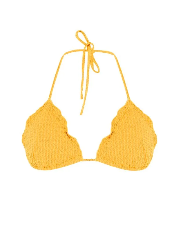 Top Cortininha Ruffle Summer Gifts MUSTARD M