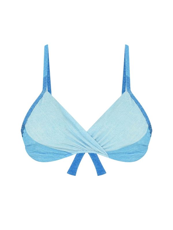Top Meia Taça Estampada Punta AZUL M