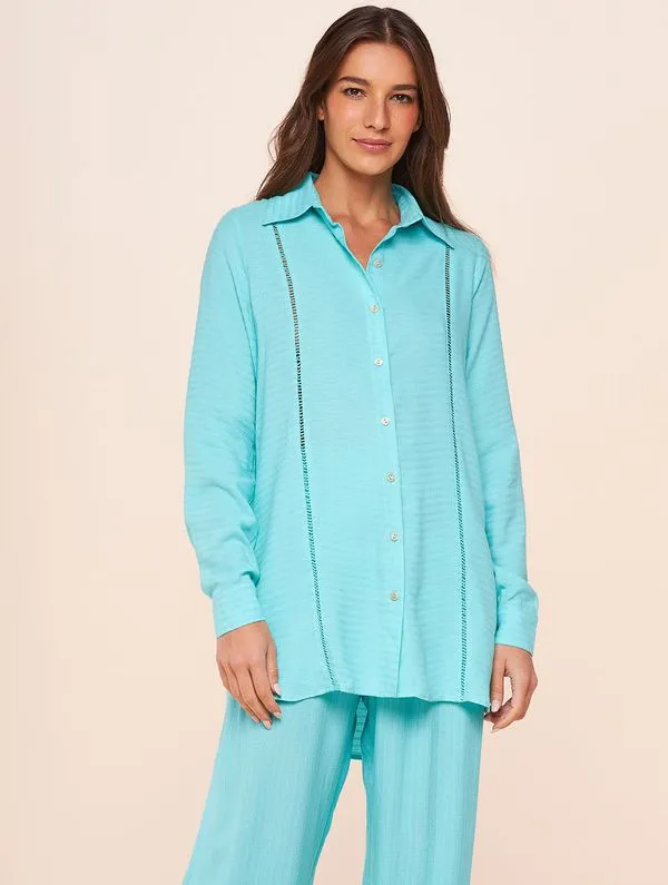 Camisa em Viscose Cambraia Colors VERDE FRAIS GG