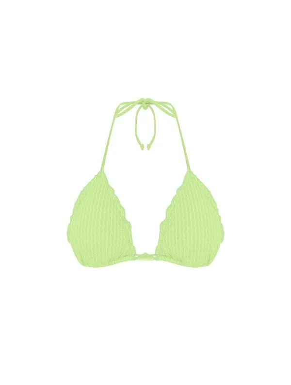 Top Cortininha Ruffle Lisos Embu VERDE LIMA P