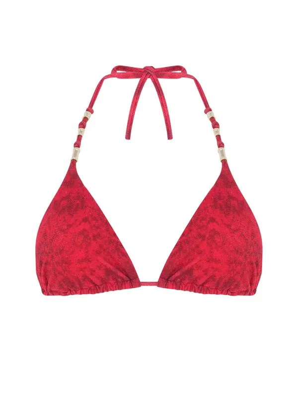 Top Cortininha Estampado Paysage VERMELHO G