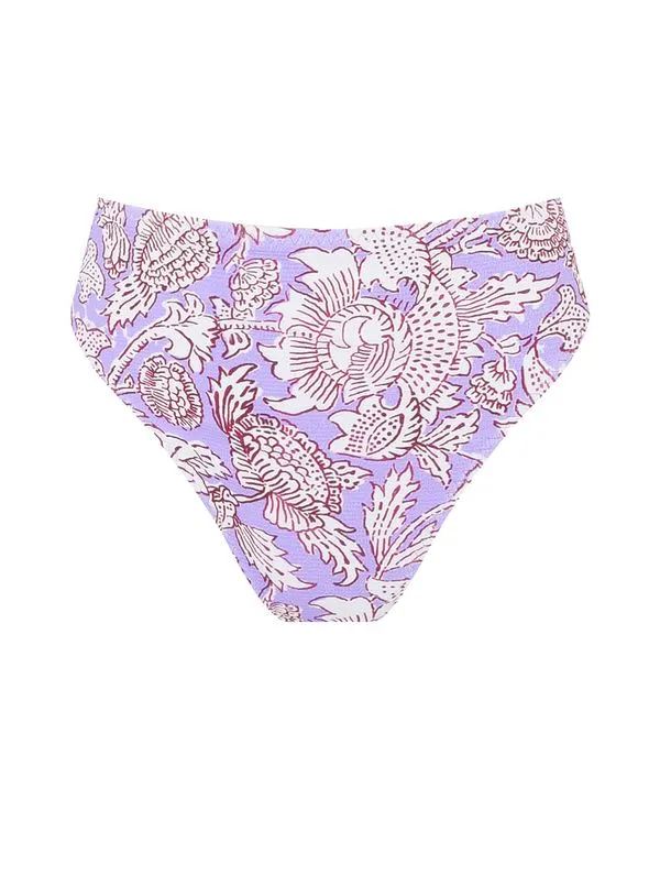 Hot Pants Estampada Las Flores ROXO M