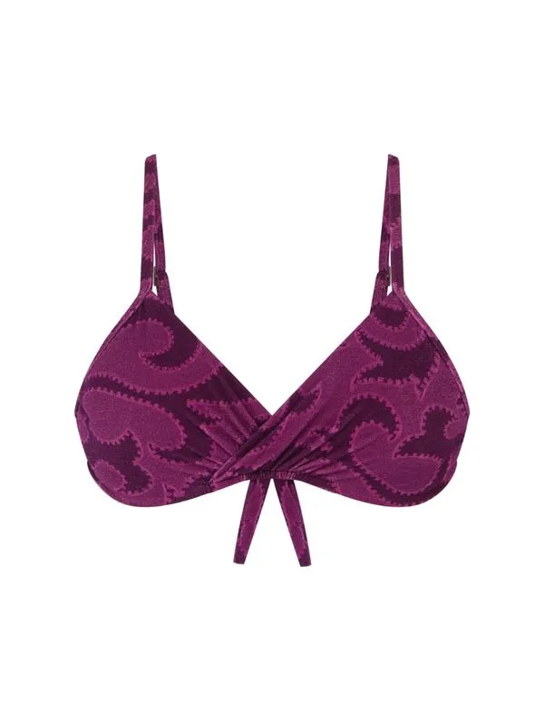 Top Meia Taça Estampado Guapa ROXO P