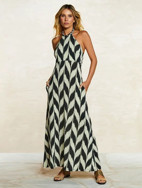 Vestido Longo Lisos Navajo Black PRETO P