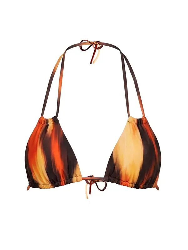 Top Cortininha Estampado Solar MARROM G