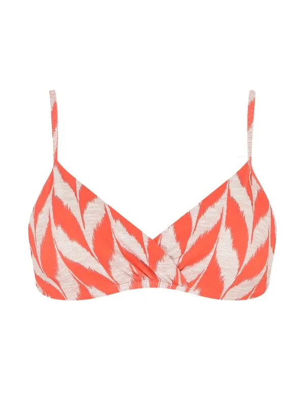 Top Meia Taça Estampado West VERMELHO G