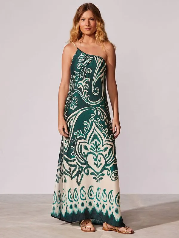 Vestido Longo Estampado Antibes VERDE P