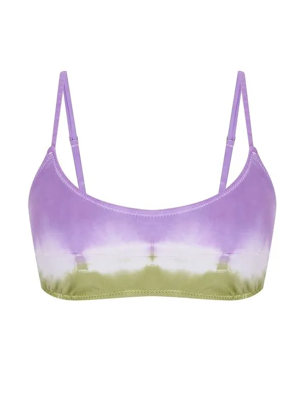 Top Faixa Estampado Trópico ROXO PP