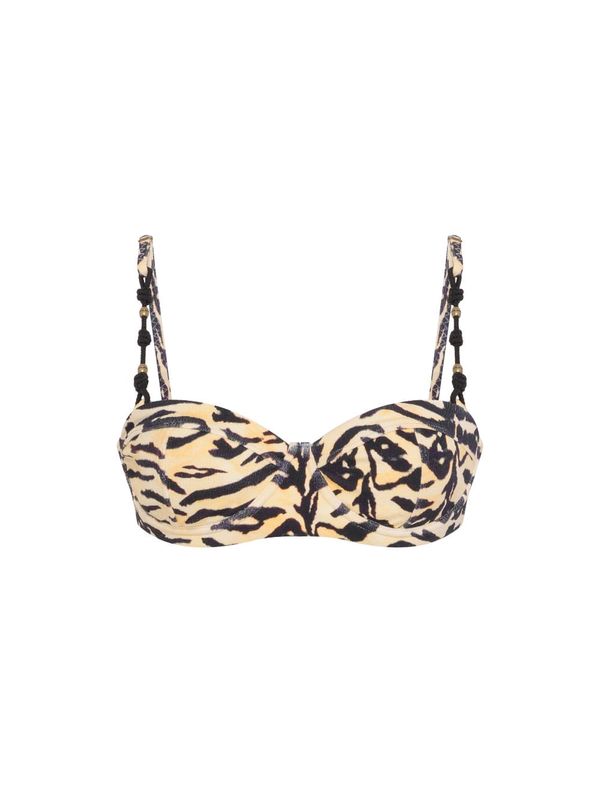 Top Meia Taça Estampado Bali MARROM M