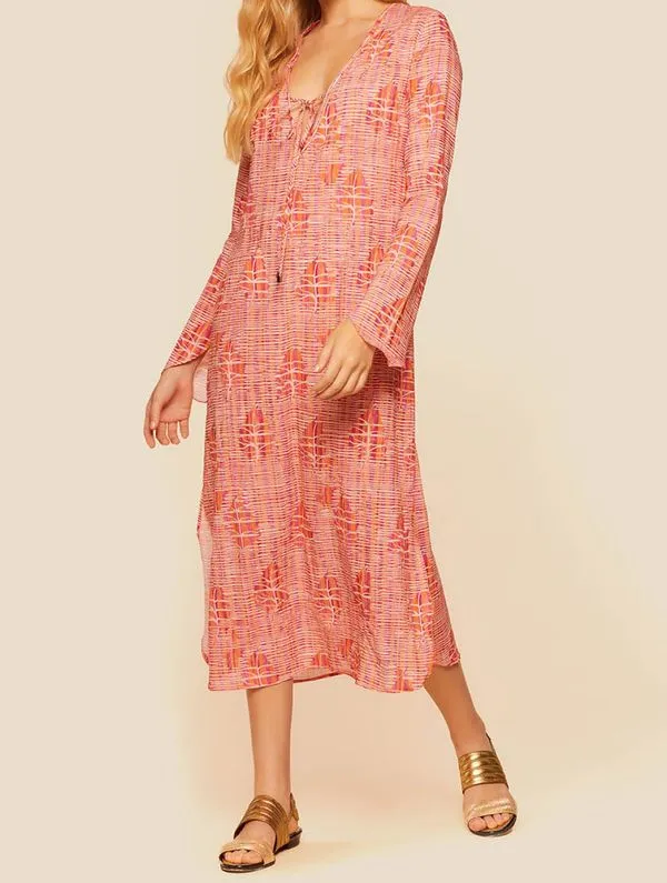 Vestido Midi Estampado Riviera LARANJA P