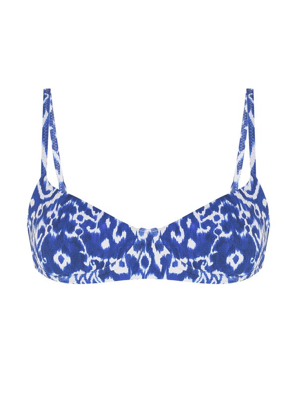 Top Meia Taça Estampado Ocean AZUL G