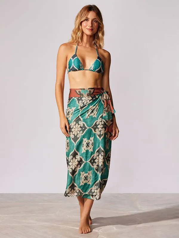Pareô Estampado Nice TURQUESA P