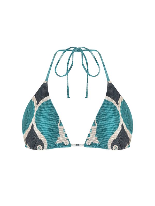 Top Cortininha Estampado Nice TURQUESA G