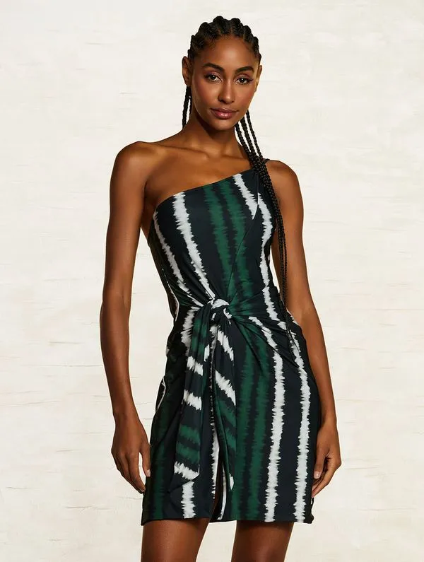 Vestido Curto Estampado Native VERDE G