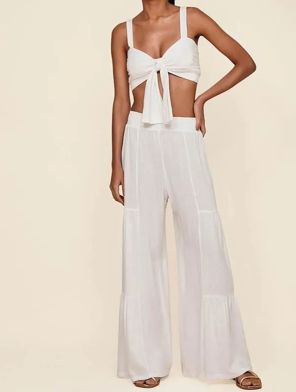 Cropped em Linho Lisos Raja BRANCO M