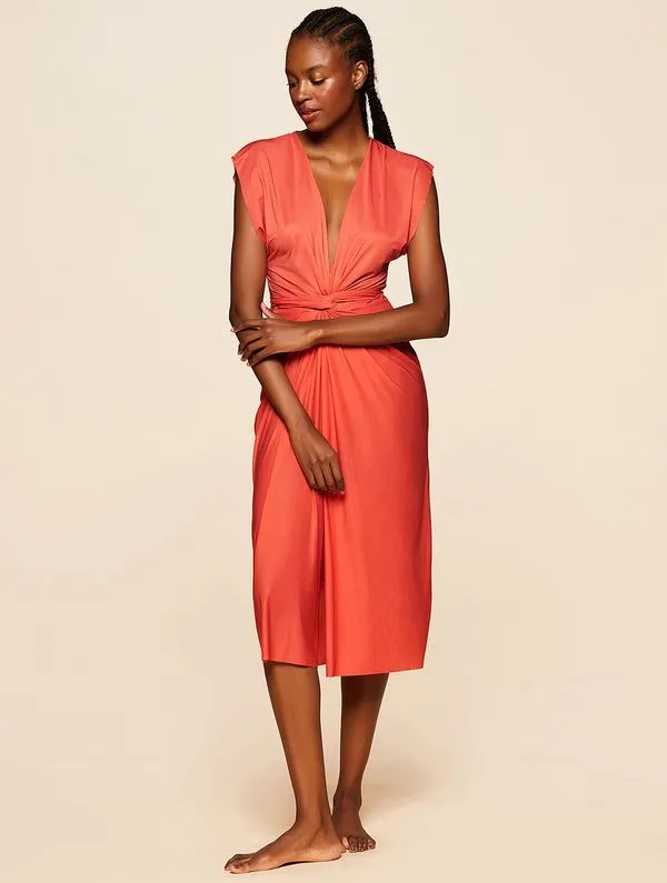 Vestido Midi Lisos Solanas LARANJA DUBARRY P