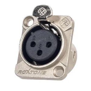 Conector de Áudio XLR Fêmea de Painel RX3FD-NT
