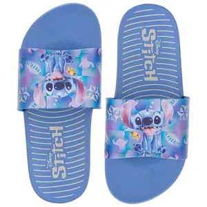 Kit Chinelo Infantil Slide Disney e Chaveiro Stitch Grendene Kids 23406 AZUL 28