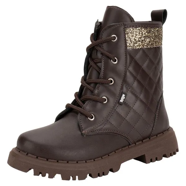 Bota Infantil Feminina Coturno Nilqi 1650 CAFÉ 28