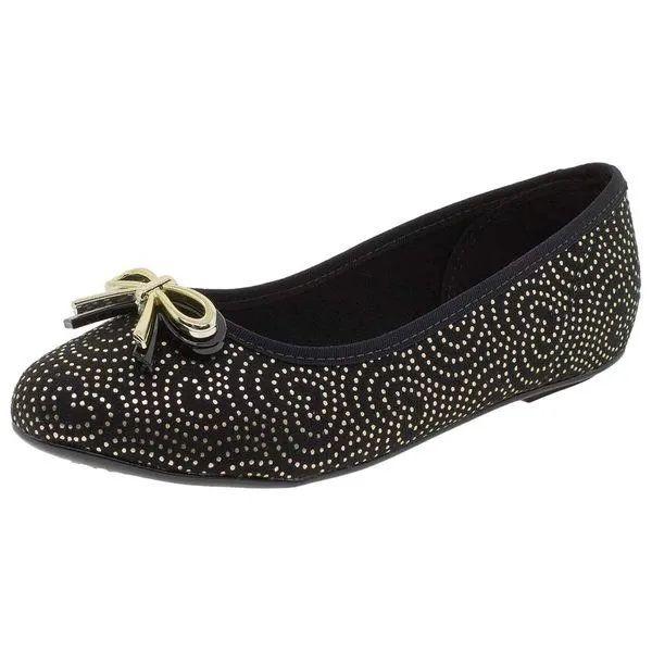 Sapatilha Infantil Feminina Molekinha - 2099558 PRETO/BEGE 32