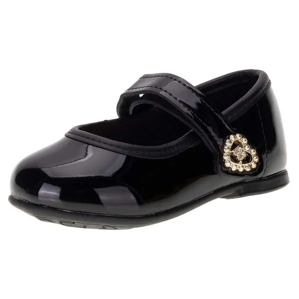 Sapatilha Infantil Feminina Baby Molekinha 21061042 VERNIZ/PRETO 25
