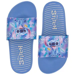Kit Chinelo Infantil Slide Disney e Chaveiro Stitch Grendene Kids 23406 AZUL 26/27