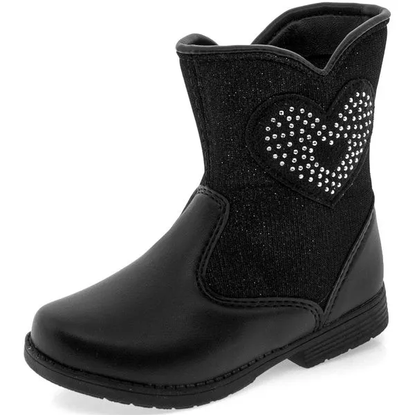 Bota Infantil Feminina Lily Kids - 15062 PRETO 25