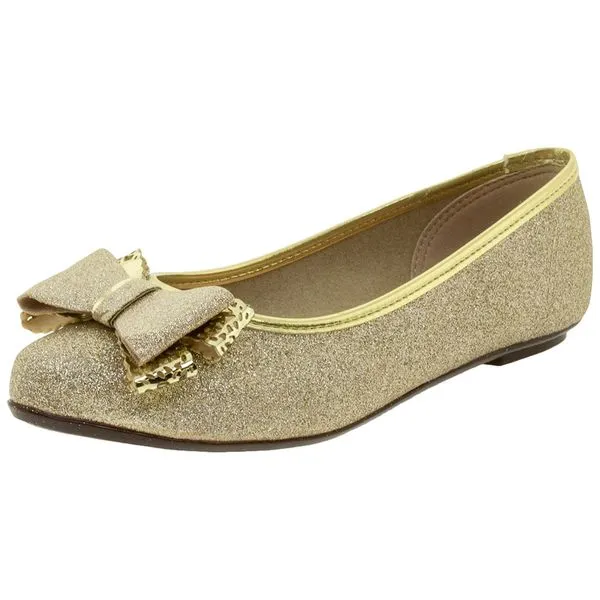Sapatilha Infantil Feminina Molekinha - 2506427 OURO 28