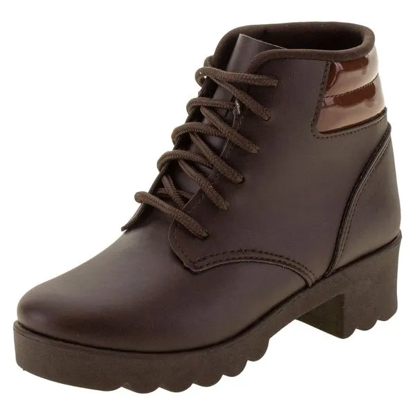 Bota Coturno Infantil Kidy - 1350042 CAFÉ 33